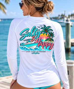 Salty & Happy Coastal Sun Shirt for Women