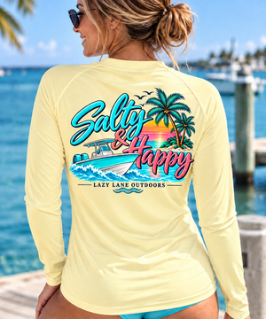 Salty & Happy Coastal Sun Shirt for Women