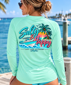 Salty & Happy Coastal Sun Shirt for Women